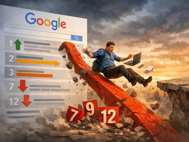 Gubitak pozicija na Google-u: Uzroci i rješenja 7 glavni krivci 8 razloga gubitka pozicija na google u